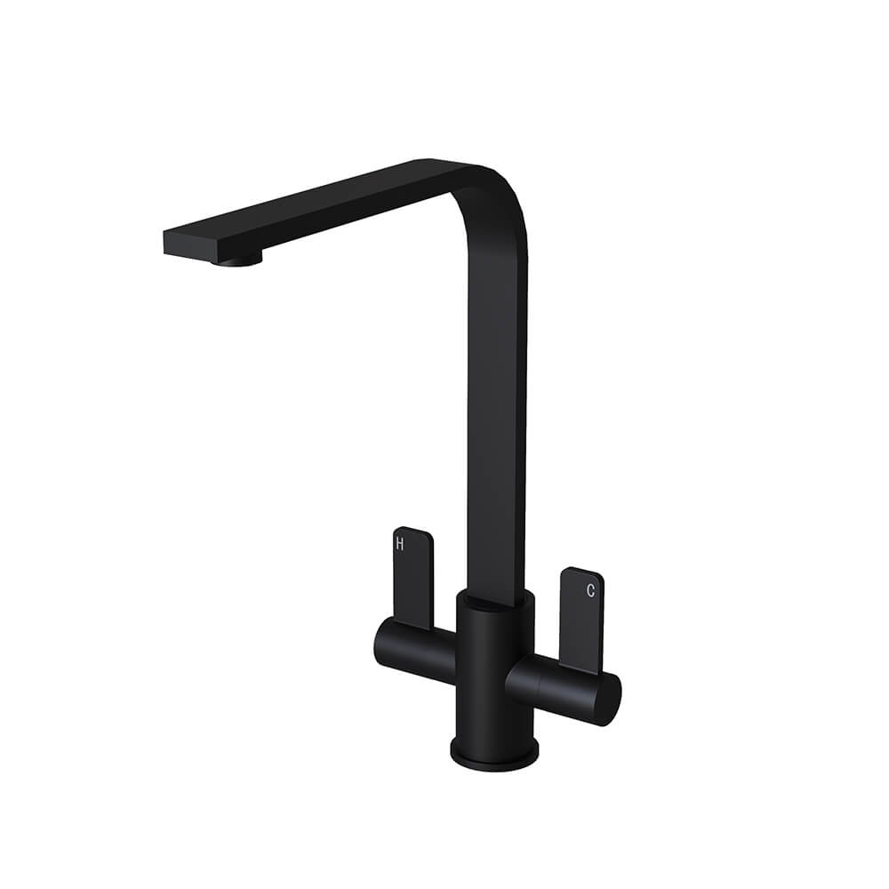 600mm Single Belfast Sink & Mesa Matte Black Tap Pack Tap Image