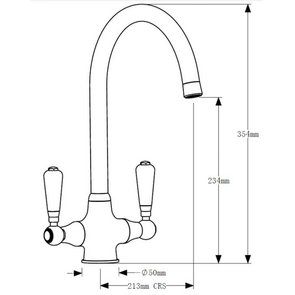 Quartz Black Large Single Bowl Sink & Belmore Chrome Tap Pack Tap Dimensions
