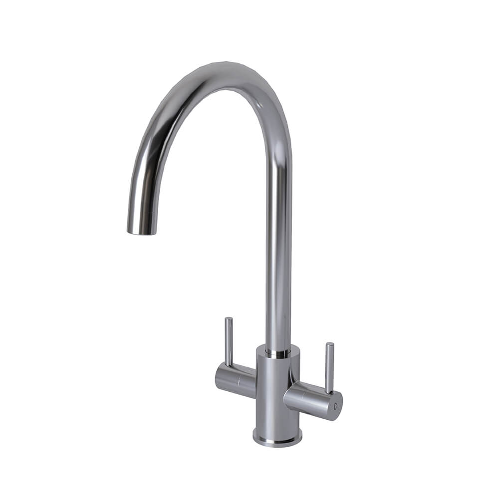Quartz Titanium 1.5 Bowl Sink Sink & Apsley Chrome Tap Pack Tap Image