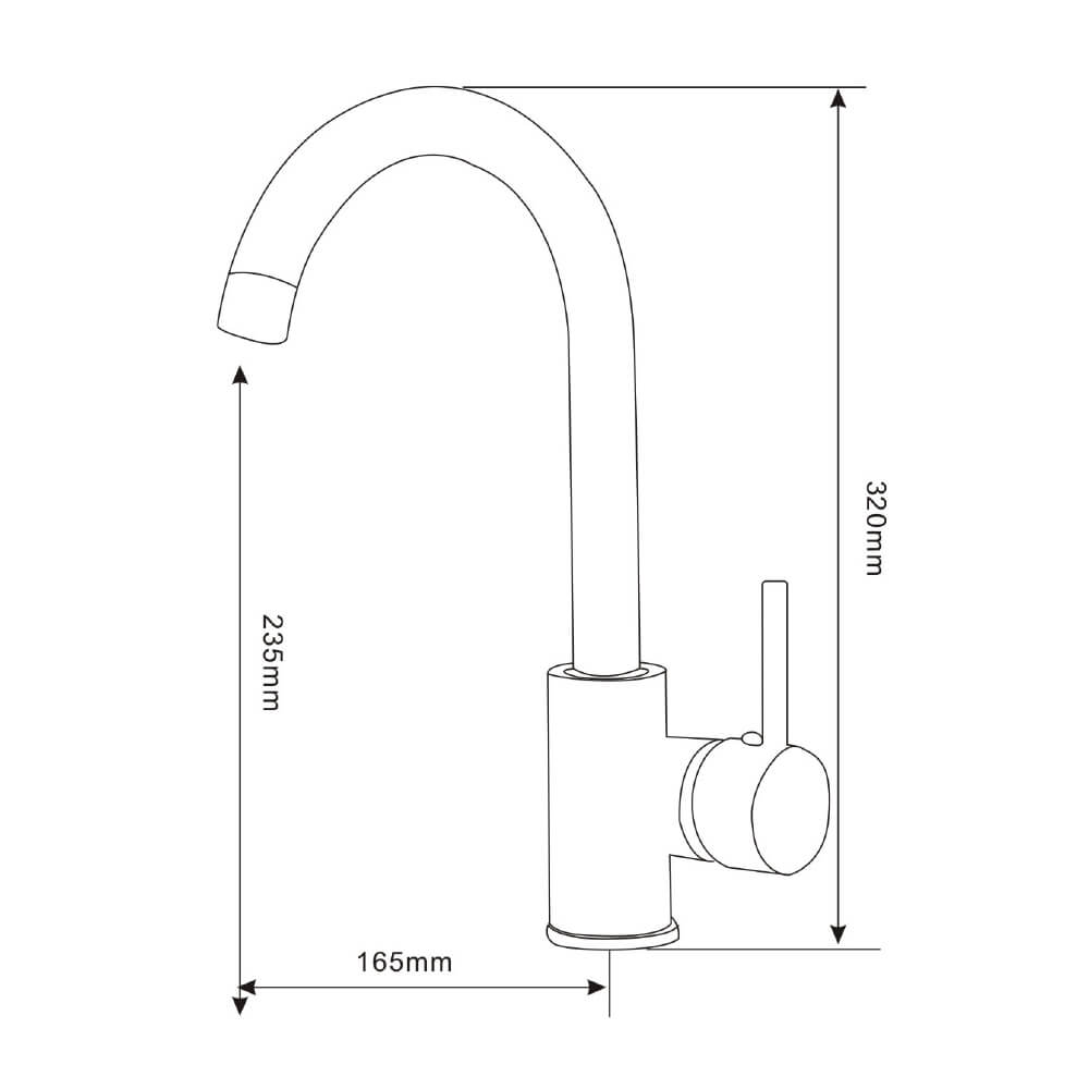 Stainless Steel 1.5 Bowl Sink & Edessa Chrome Tap Pack Tap Dimensions