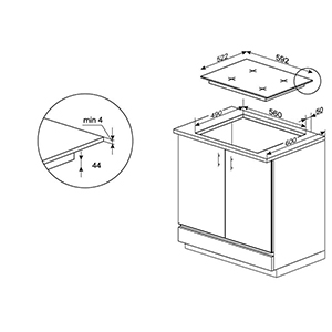 CDA HN6013FR - 4 Zone Plug and Play Induction Hob 2