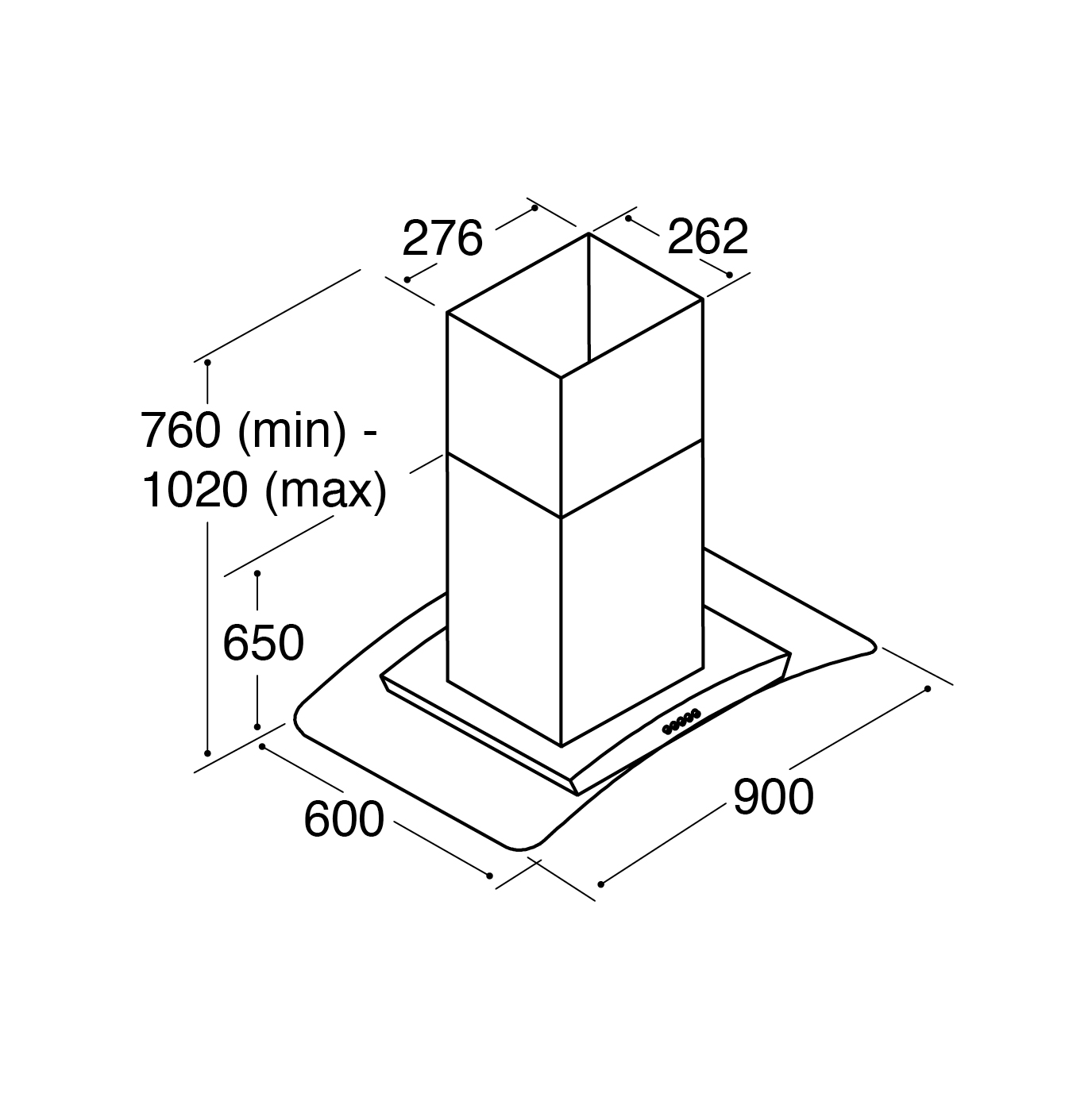 EKP90BL Dimensions