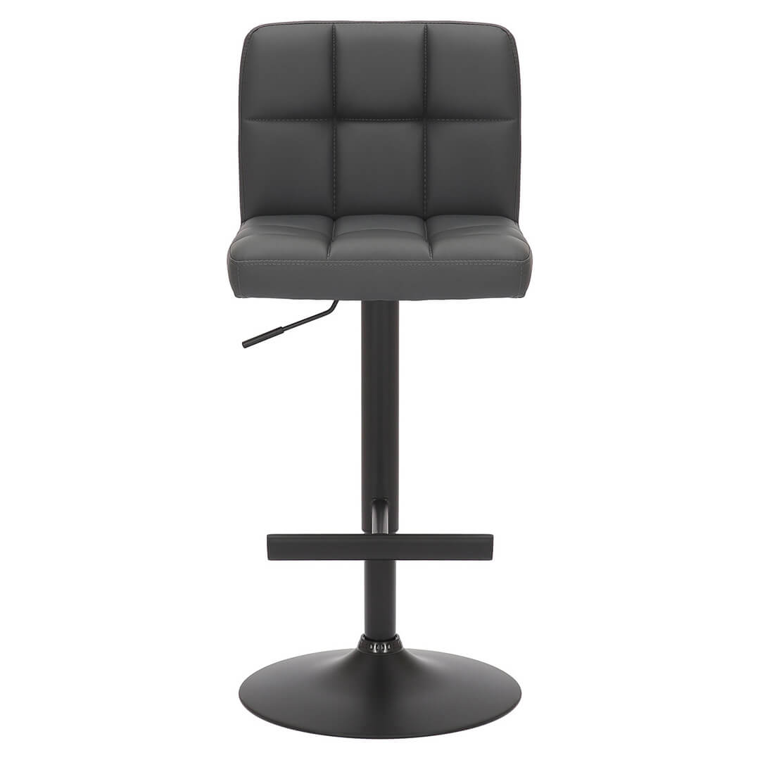 AURORA-Allegro-Matt-Black-Bar-Stool-Charcoal-Front