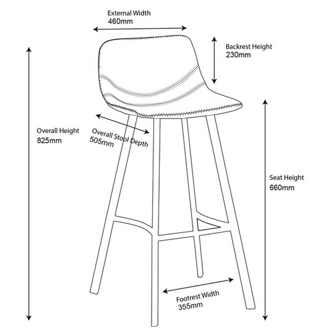 AURORA-Antico-Bar-Stool-66cm-Dimensions