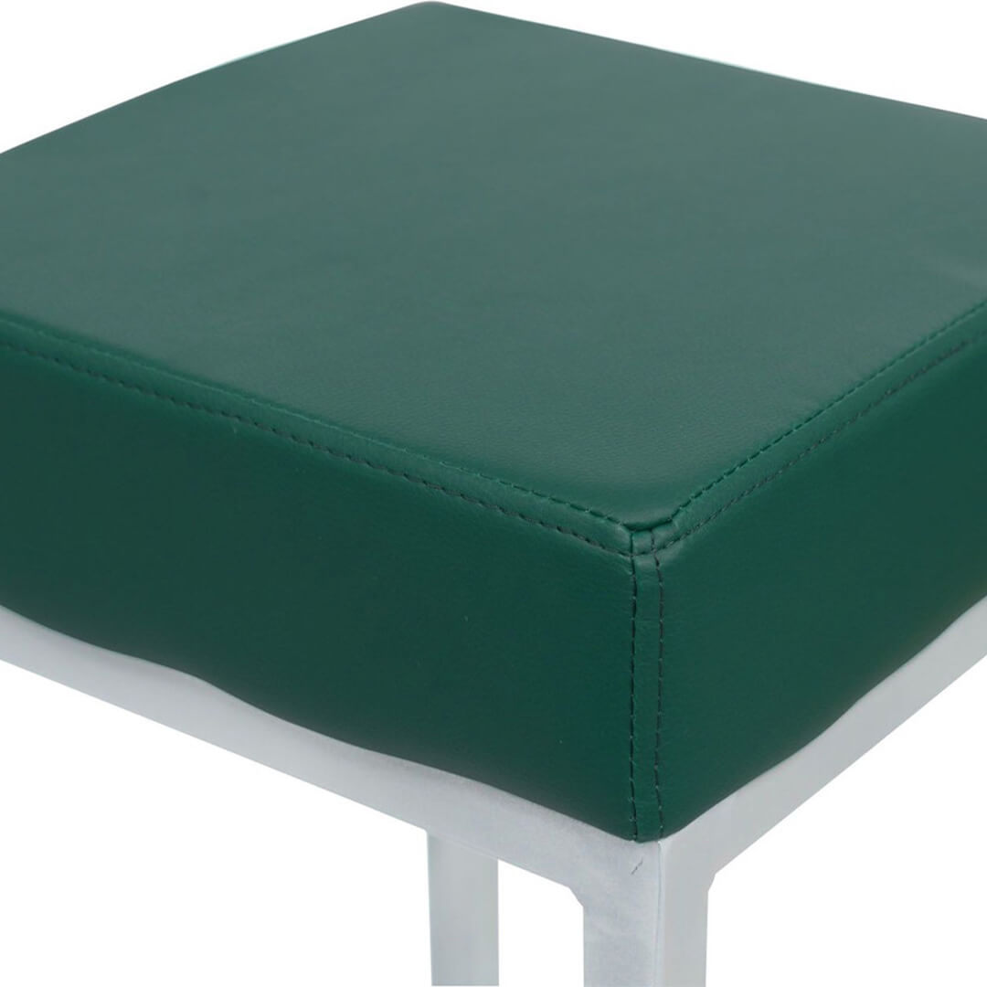 AURORA-Cube-Bar-Stool-Green-Seat-Pad-Detail