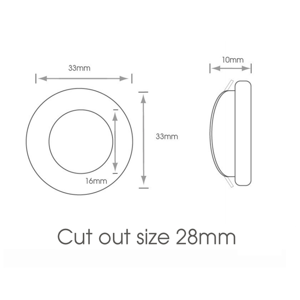 AURORA Round Plinth Light Kit - 4 Lights Dimensions