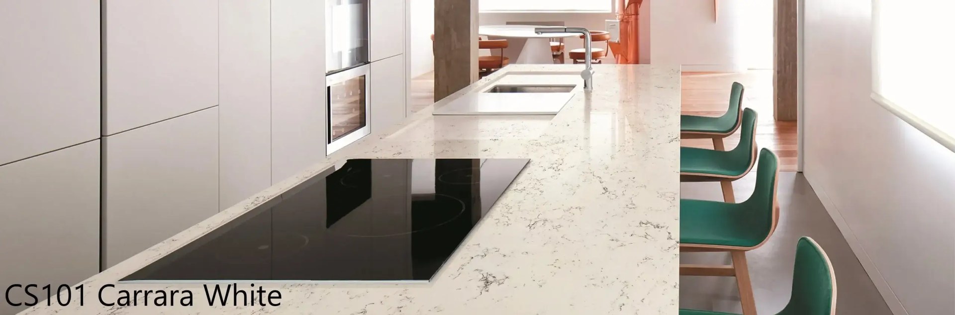 Carrara (Carrara White) - Quartz Worktop