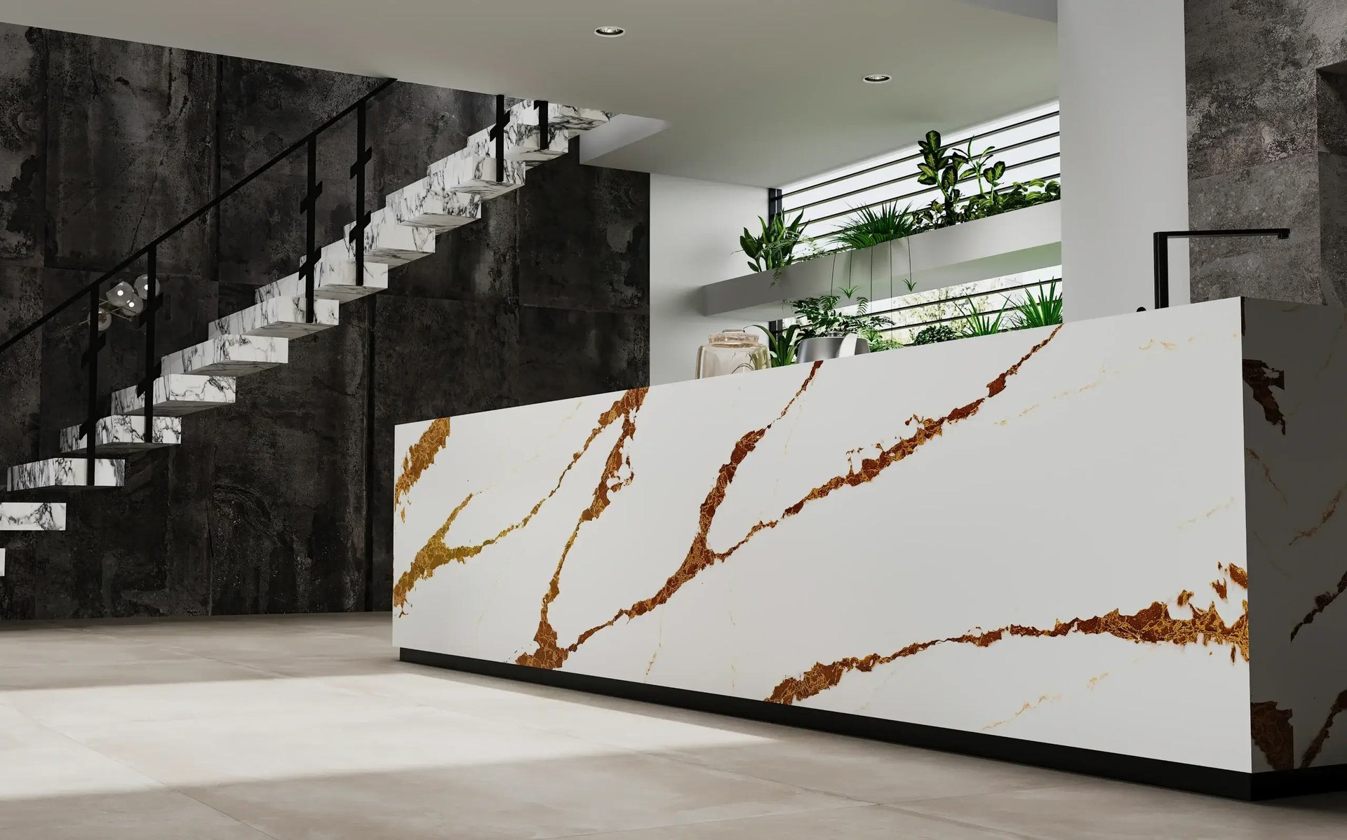 Glitter Lava - Quartz Worktop