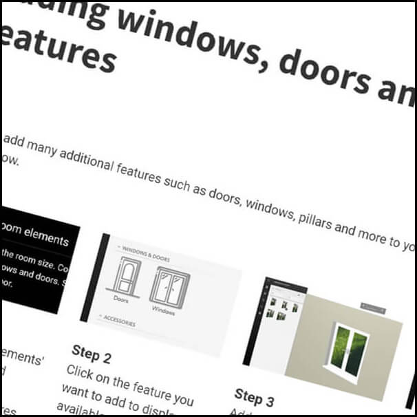 Adding windows, doors and other features