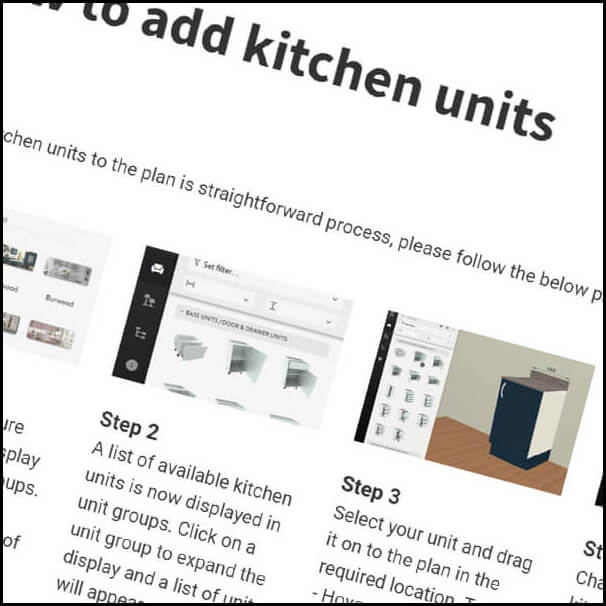 How to add kitchen units