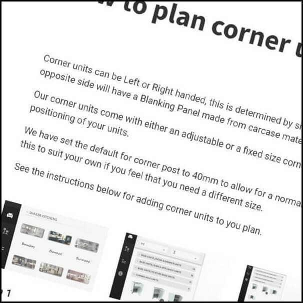 How to plan corner units