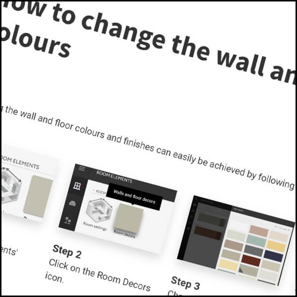 How to change the wall and floor colours
