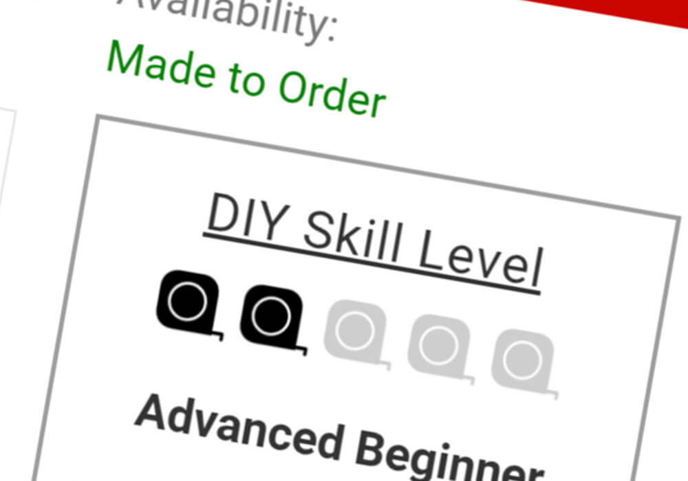 DIY Skill Levels explained