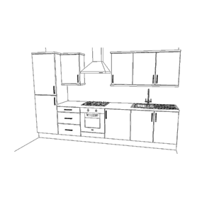 L Shape Kitchen with Island