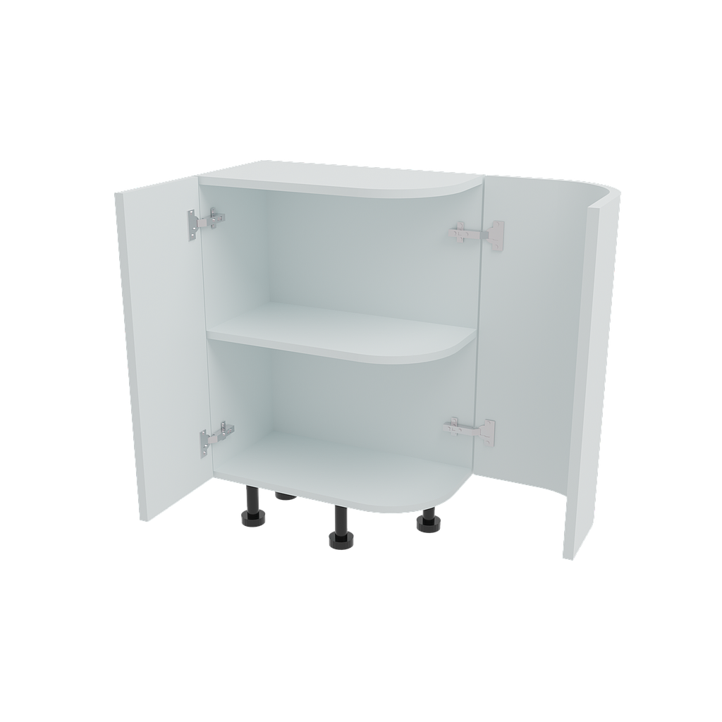 Curved Base Unit - 300 x 560mm - (Left End)