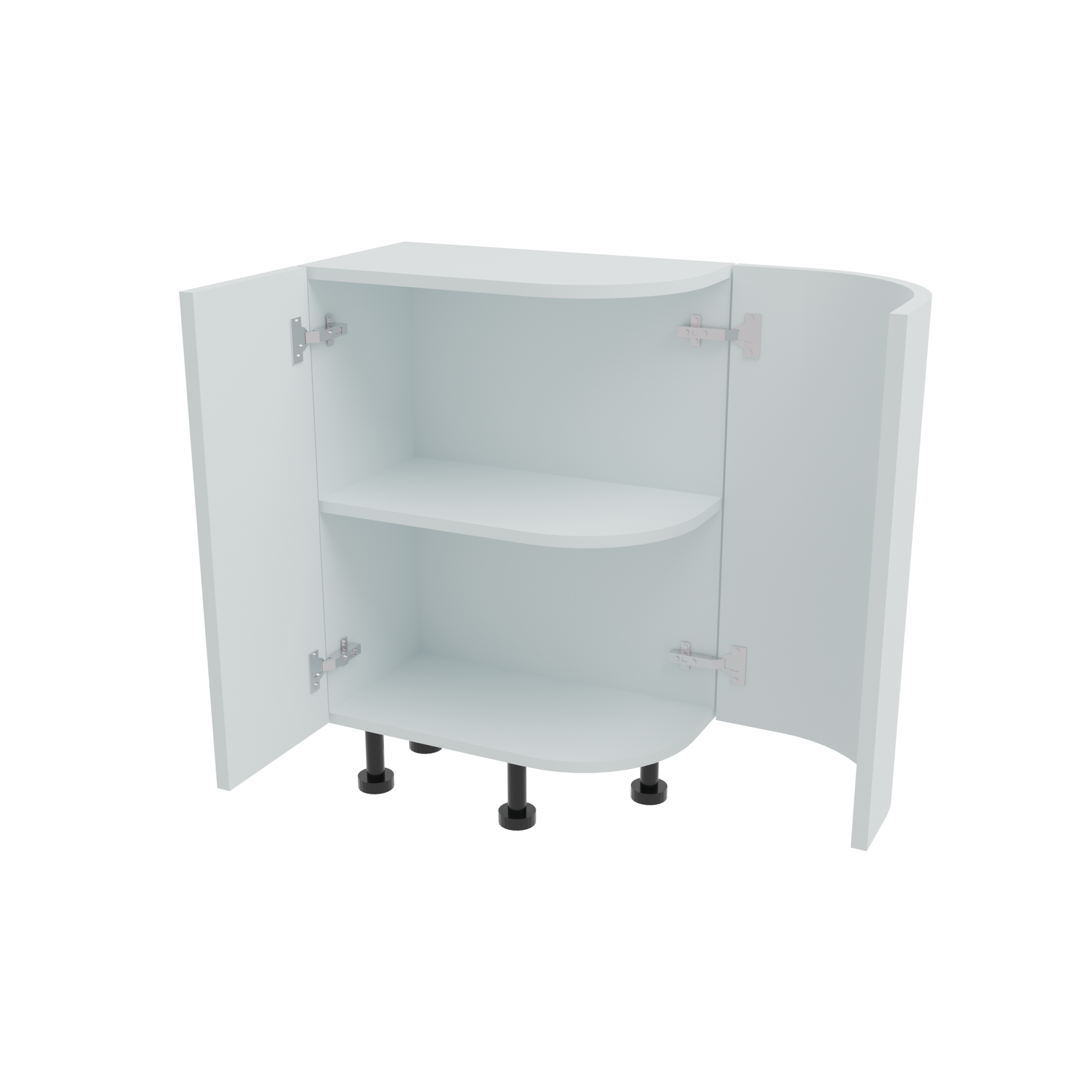 Curved Base Unit - 300 x 560mm - (Left End)