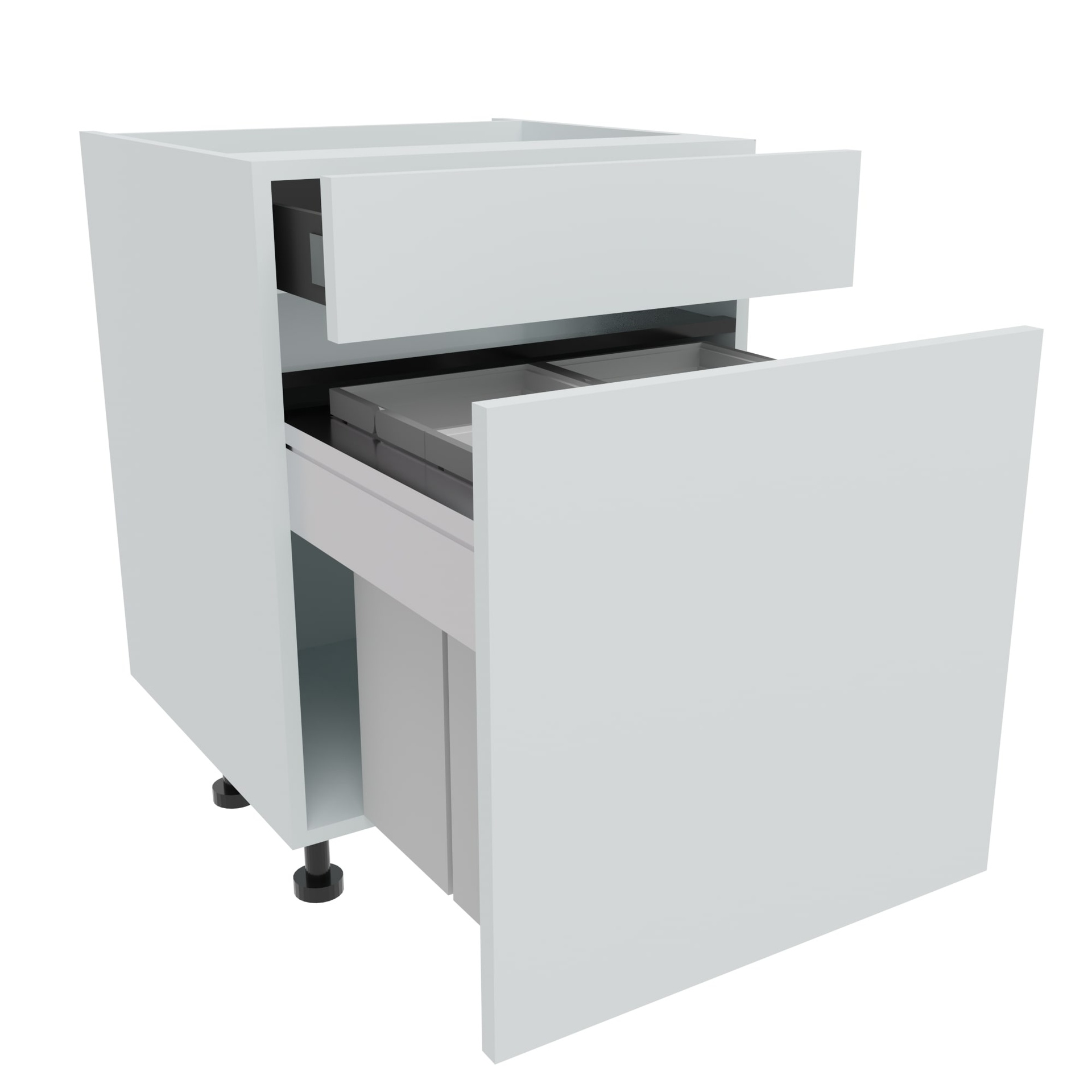 600mm BIN STORE Base Unit - Drawerline (2 x 12.5L & 1 x 28L)