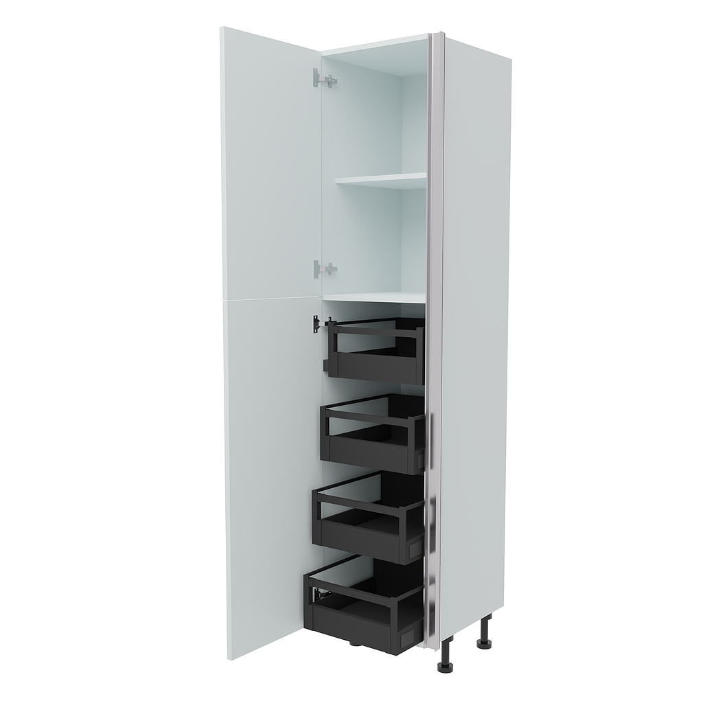 500mm True Handleless Larder Unit with 4 x Internal Drawers - LH Hinge (High)