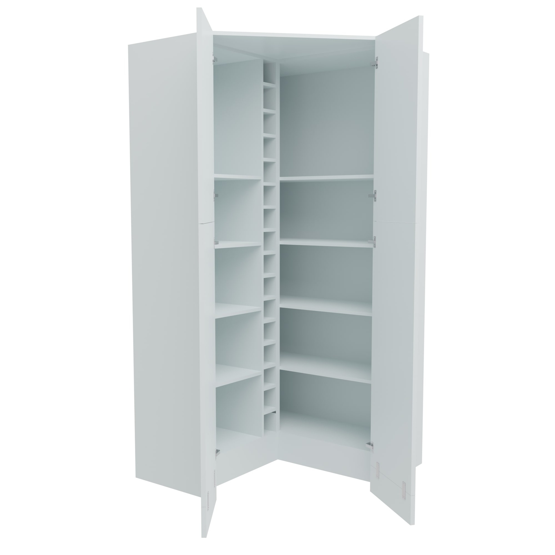 Walk-In Corner Larder (High) - 2300mm x 1144mm x 1144mm x 570mm Deep