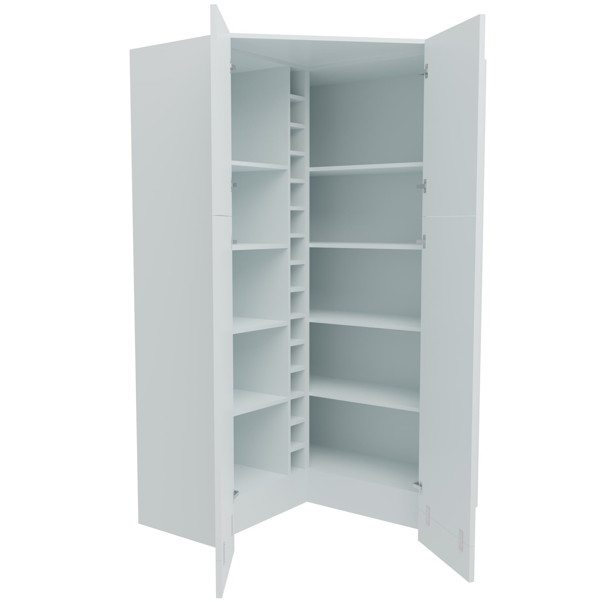 Walk-In Corner Larder (Medium) - 2120mm x 1144mm x 1144mm x 570mm Deep