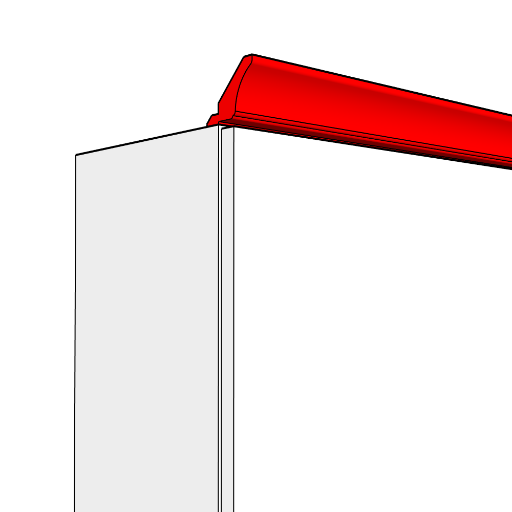 Darlington Smooth Matt Straight Cornice - Classic - 3m