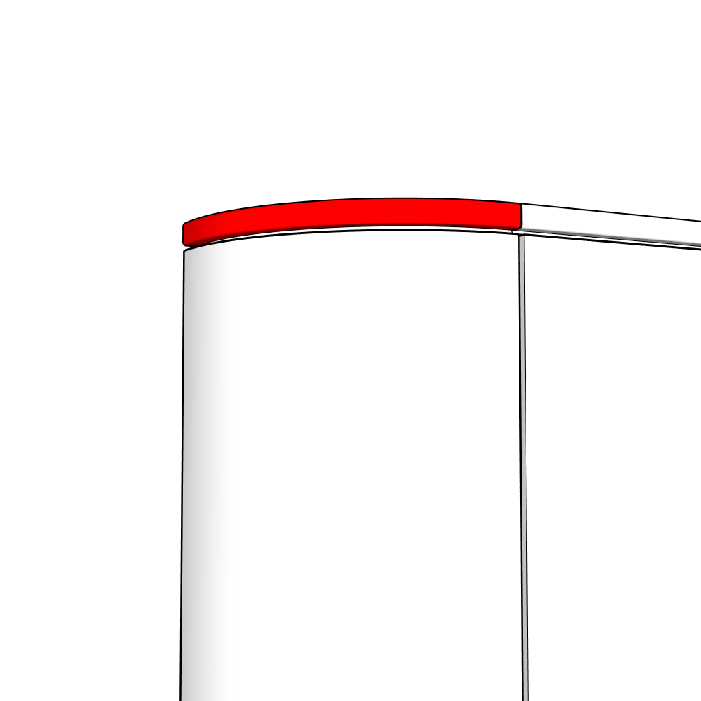 Seaton External Curved Cornice - Universal