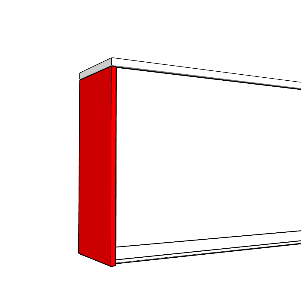 Artino Wall End Panel - Plain - MEDIUM - TYPE C