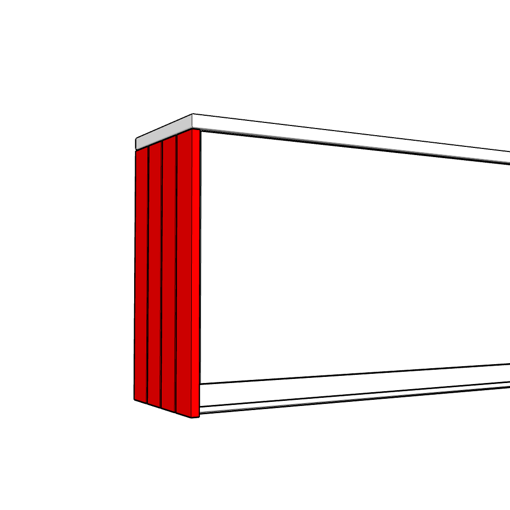 Bowood Wall End Panel - T&G - LOW - TYPE C