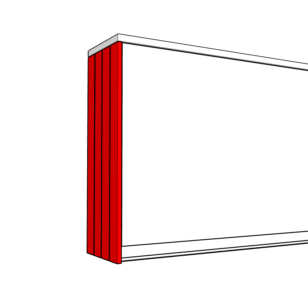 Millwood Wall End Panel - T&G - HIGH - TYPE C