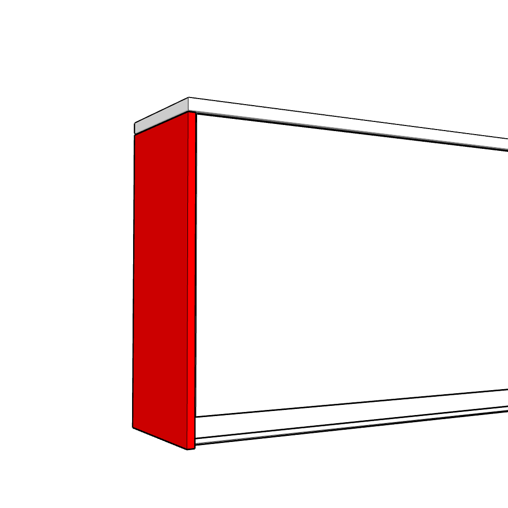 Portwood (Premium Colours) Wall End Panel - Plain - MEDIUM - TYPE C