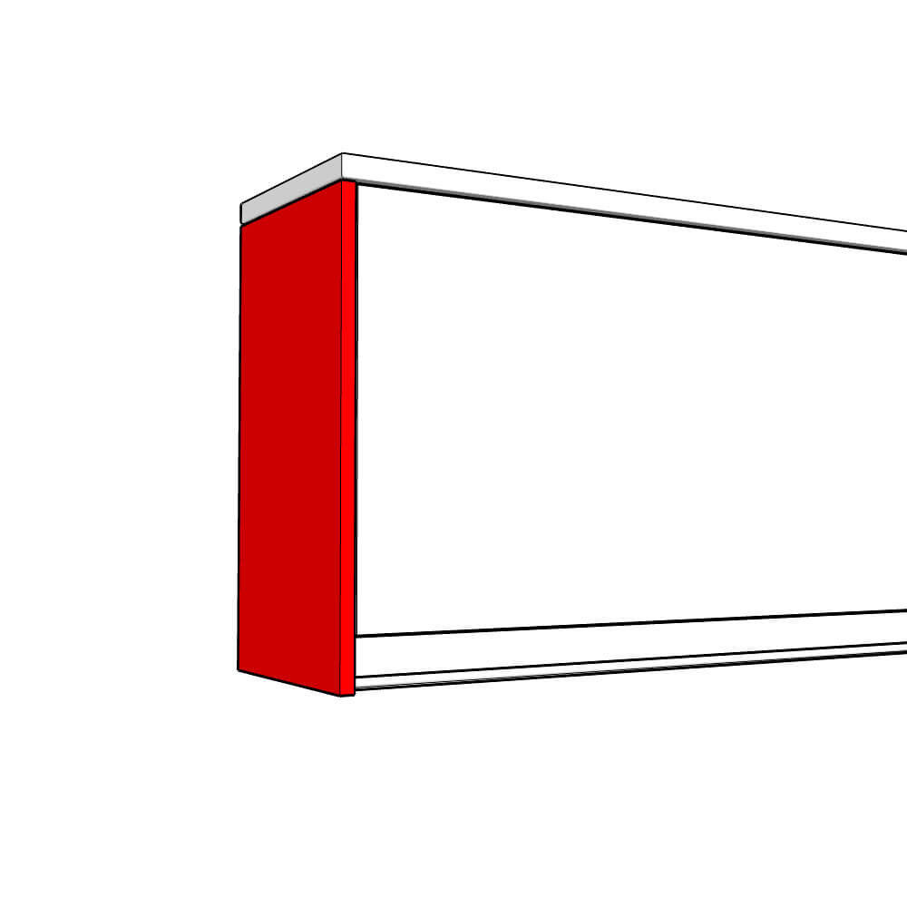 Tenby Wall End Panel - Plain - LOW - TYPE C