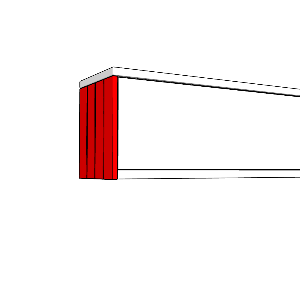 Artino Bridging Wall Unit End Panel - T&G - 360 Height - TYPE B