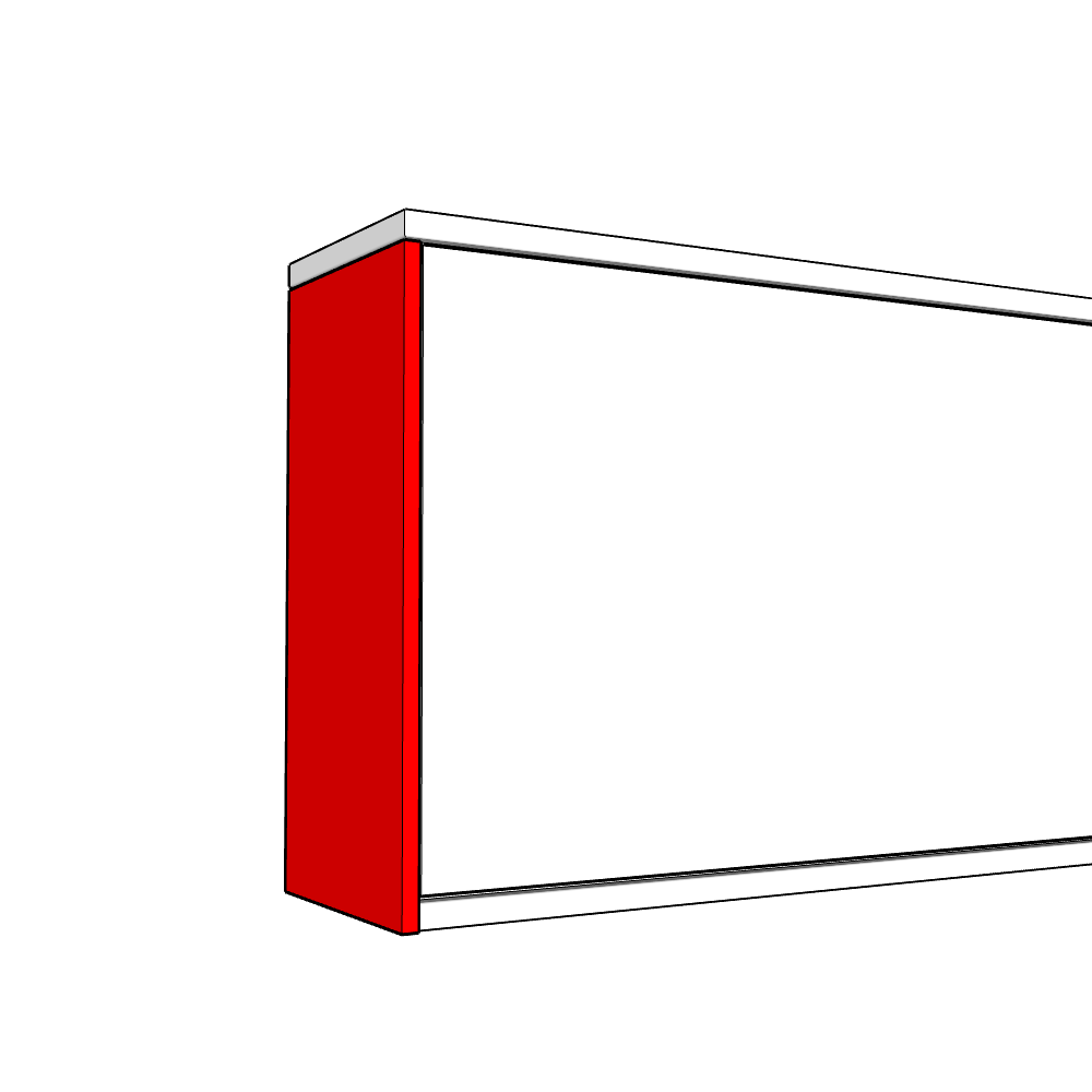 Artino Wall End Panel - Plain - MEDIUM - TYPE B