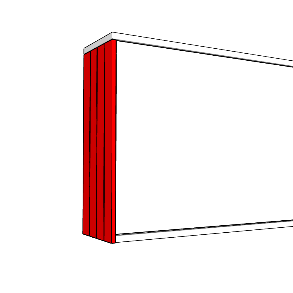 Bewdley (Premium Colours) Wall End Panel - T&G - HIGH - TYPE B