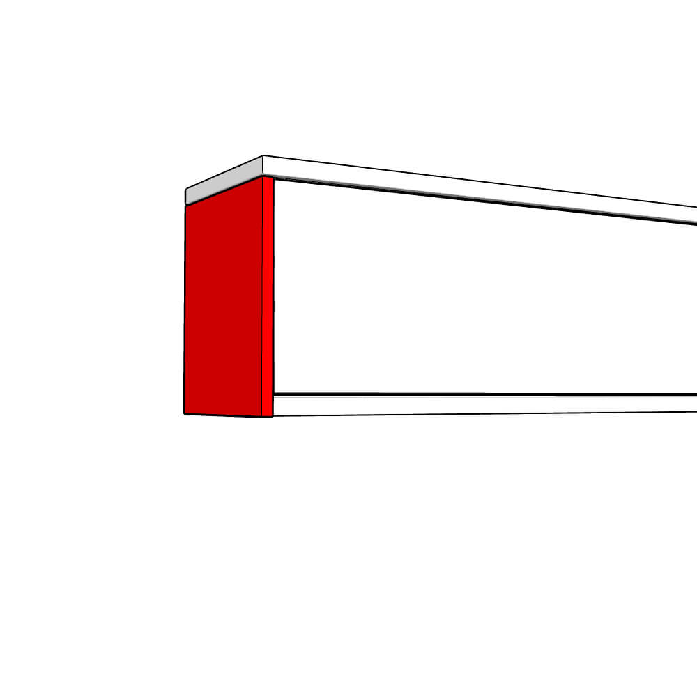 Helmsley Bridging Wall Unit End Panel - Plain - 360 Height - TYPE B