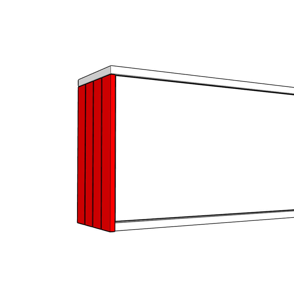Helmsley Wall End Panel - T&G - LOW - TYPE B