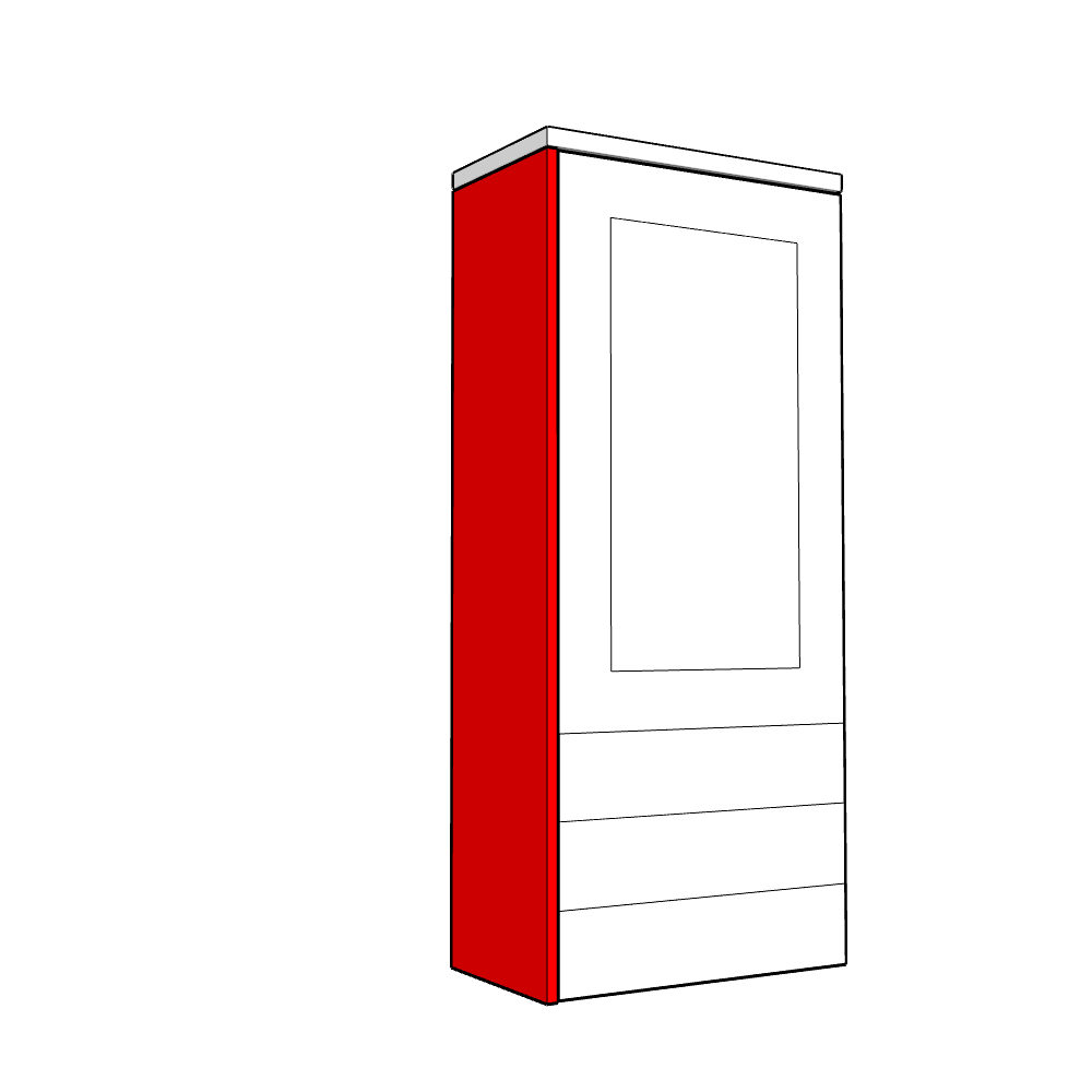 Artino Dresser End Panel - Plain - To suit HIGH height Dresser Unit (1430 x 350 x 18mm)