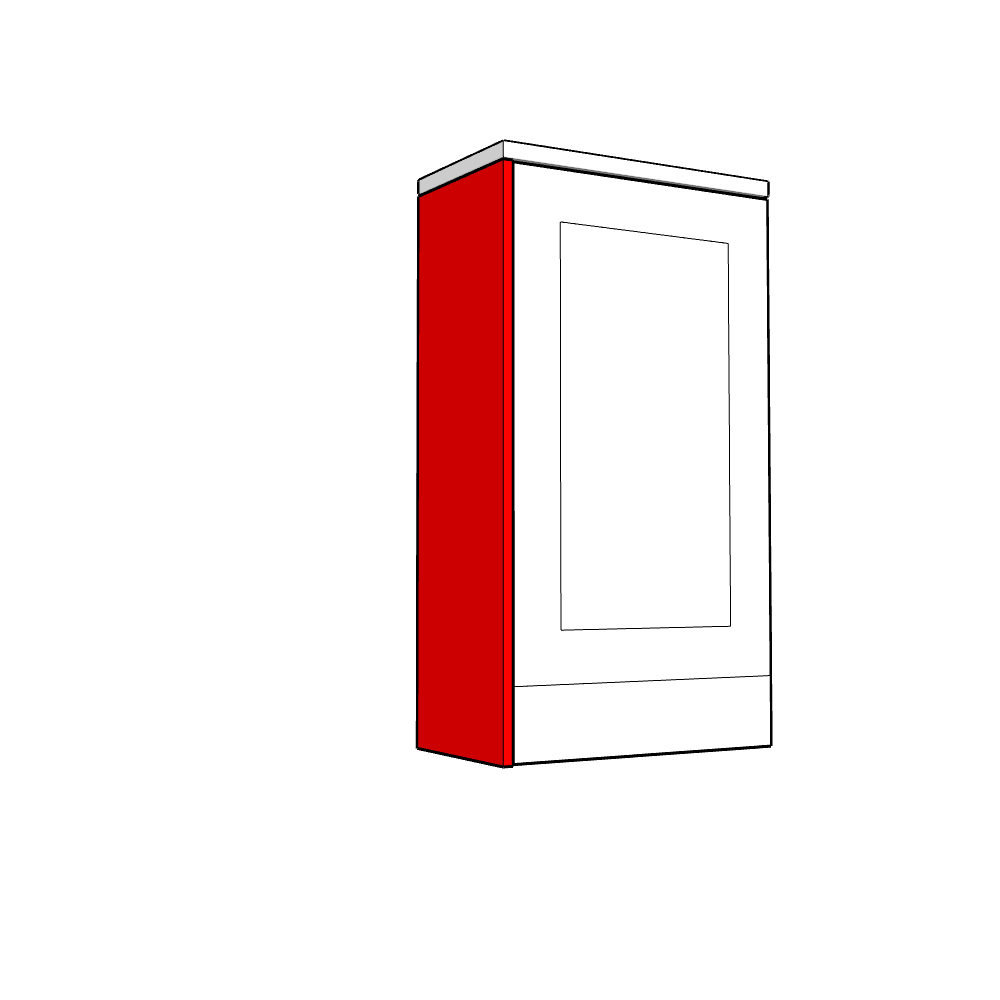 Artino Dresser End Panel - Plain - To suit LOW height Dresser Unit (1105 x 350 x 18mm)