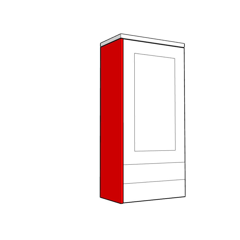 Artino Dresser End Panel - Plain - To suit MEDIUM height Dresser Unit (1250 x 350 x 18mm)
