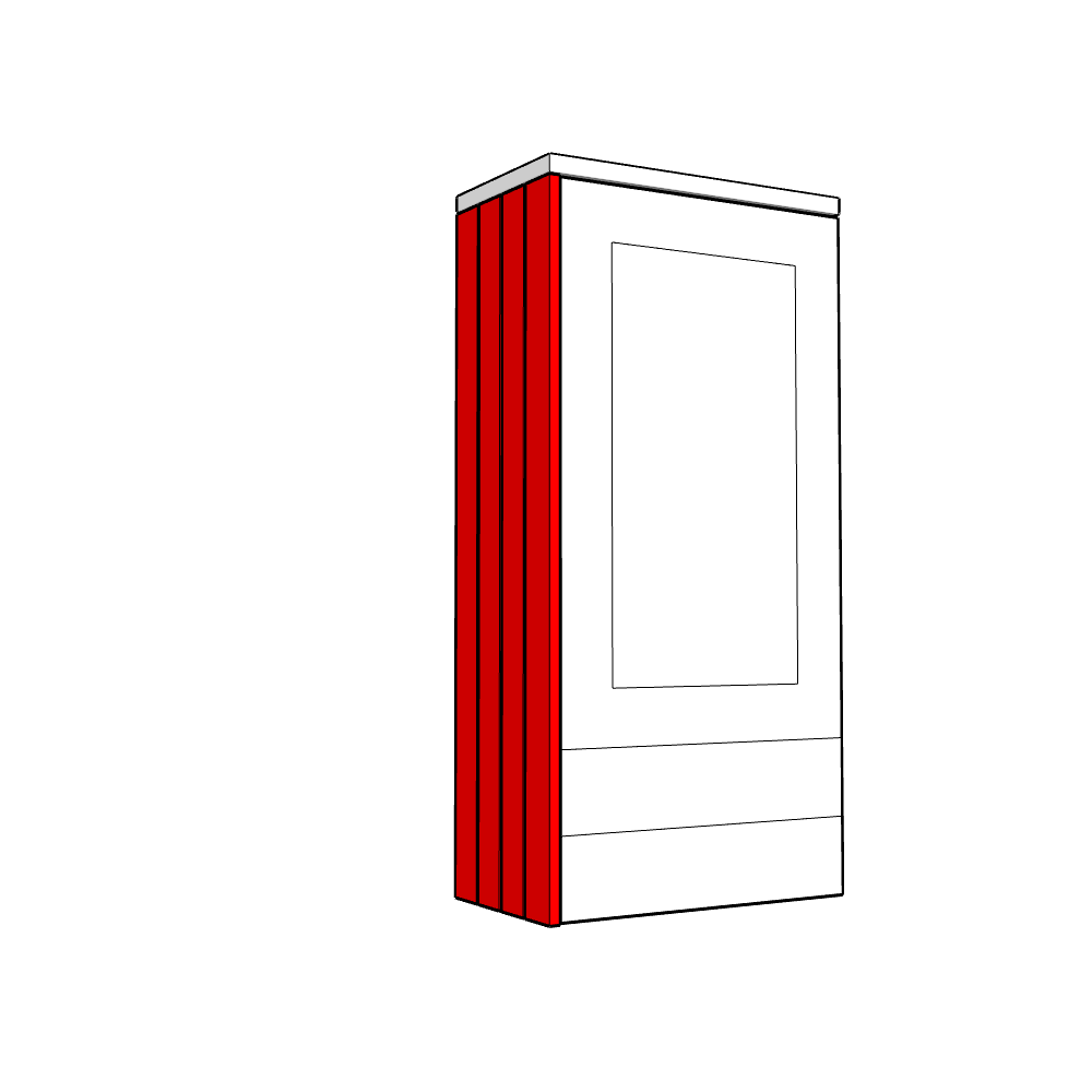 Artino Dresser End Panel - T&G - To suit MEDIUM height Dresser Unit (1250 x 350 x 18mm)