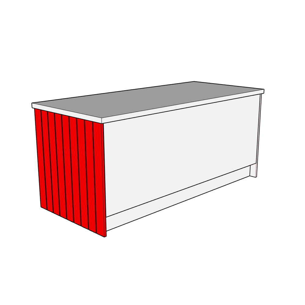 Artino Island End Panel - T&G - 890 x 860 x 18mm