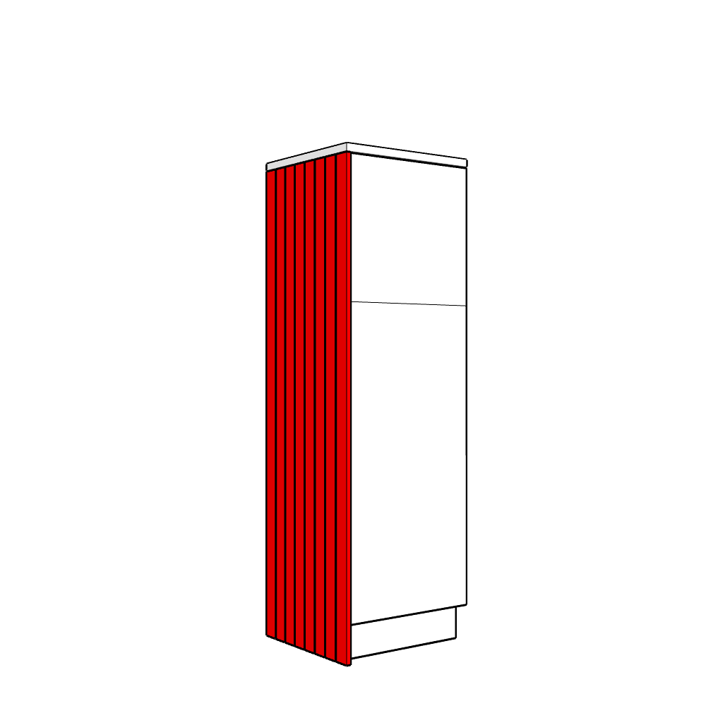 Bewdley Tall End Panel - T&G - Low Larder Height - 1995 x 625 x 18mm
