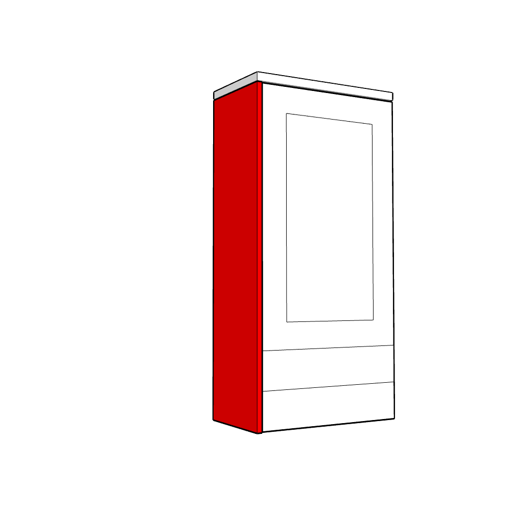 Bowood Dresser End Panel - Plain - To suit MEDIUM height Dresser Unit (1250 x 350 x 18mm)