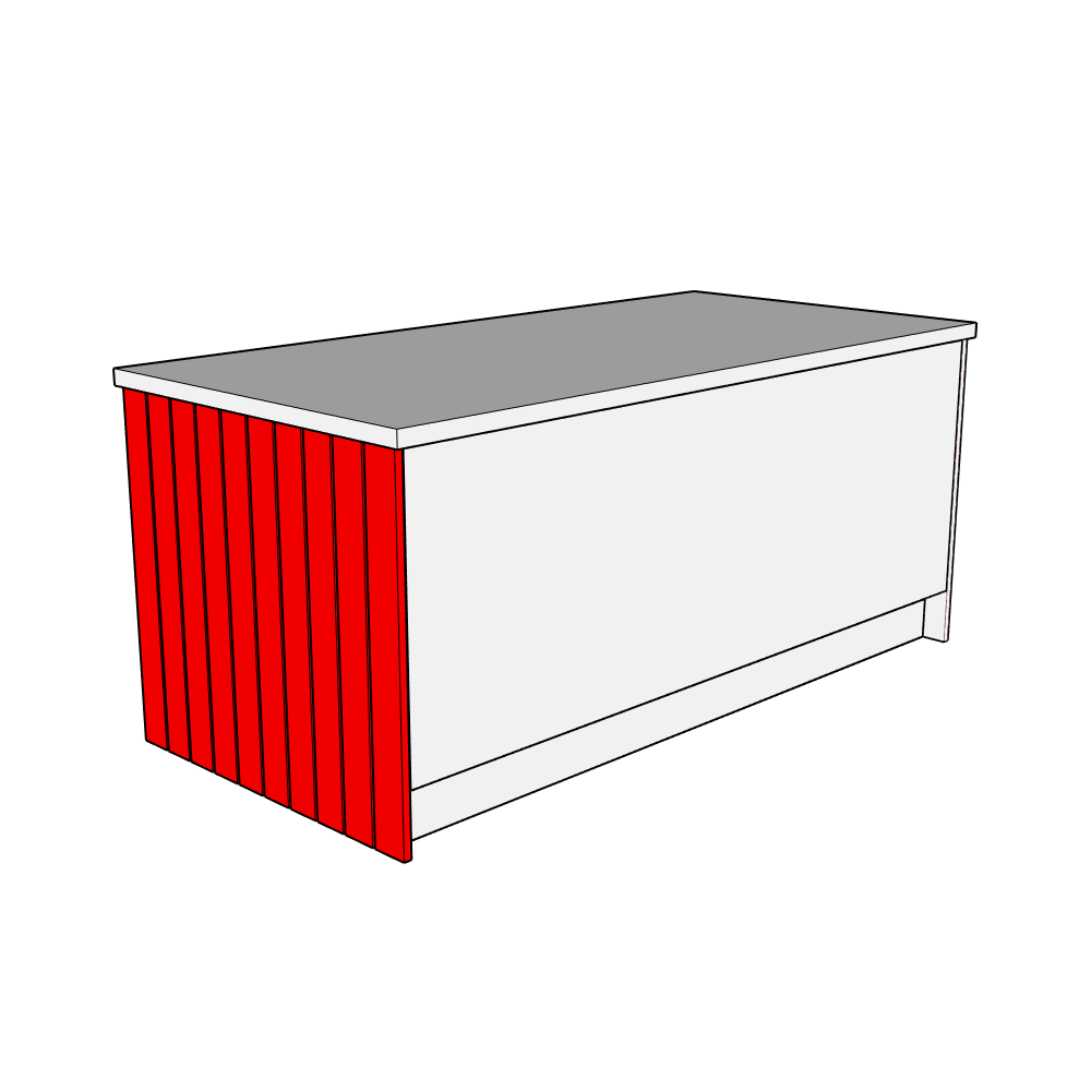Bowood Island End Panel - T&G - 890 x 960 x 18mm