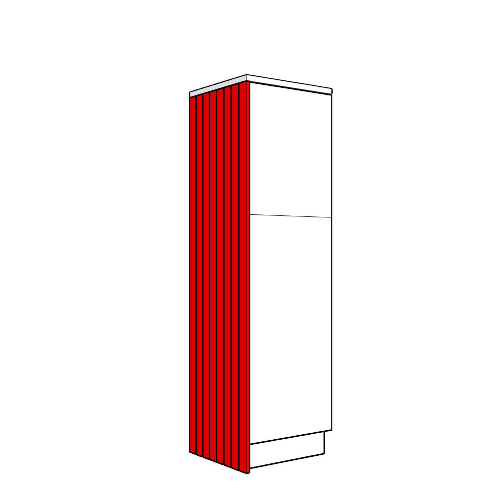 Bowood ((Premium Colours) Colours) Tall End Panel - T&G - Medium Larder Height - 2140 x 625 x 18mm