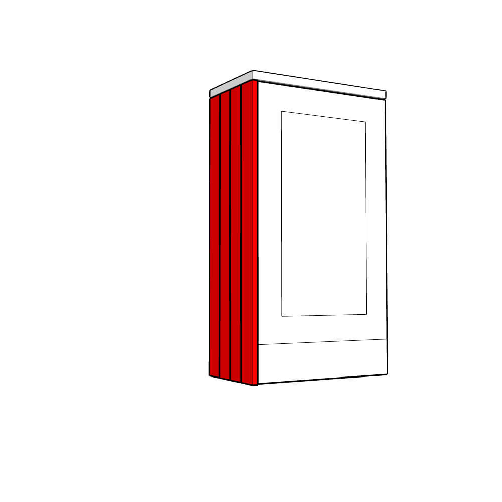 Helmsley Dresser End Panel - T&G - To suit LOW height Dresser Unit (1105 x 350 x 18mm)