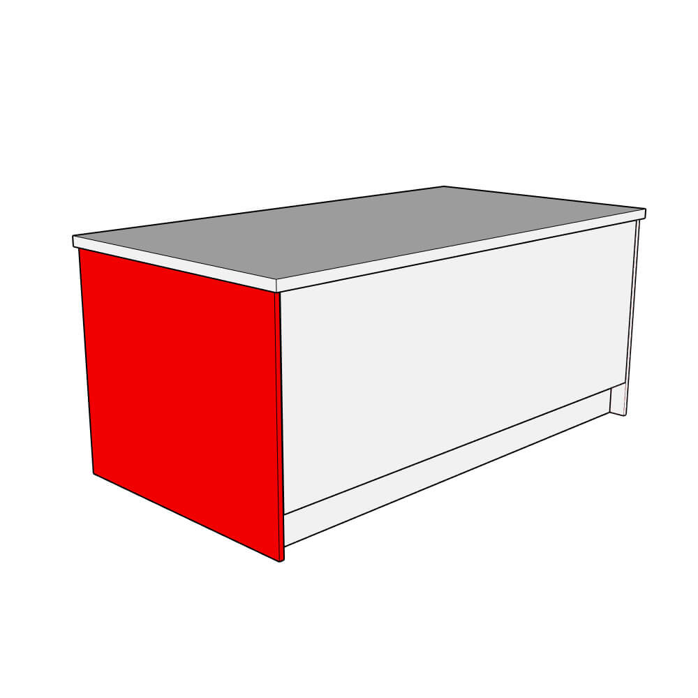 Tenby Island End Panel - Plain - 890 x 1060 x 18mm
