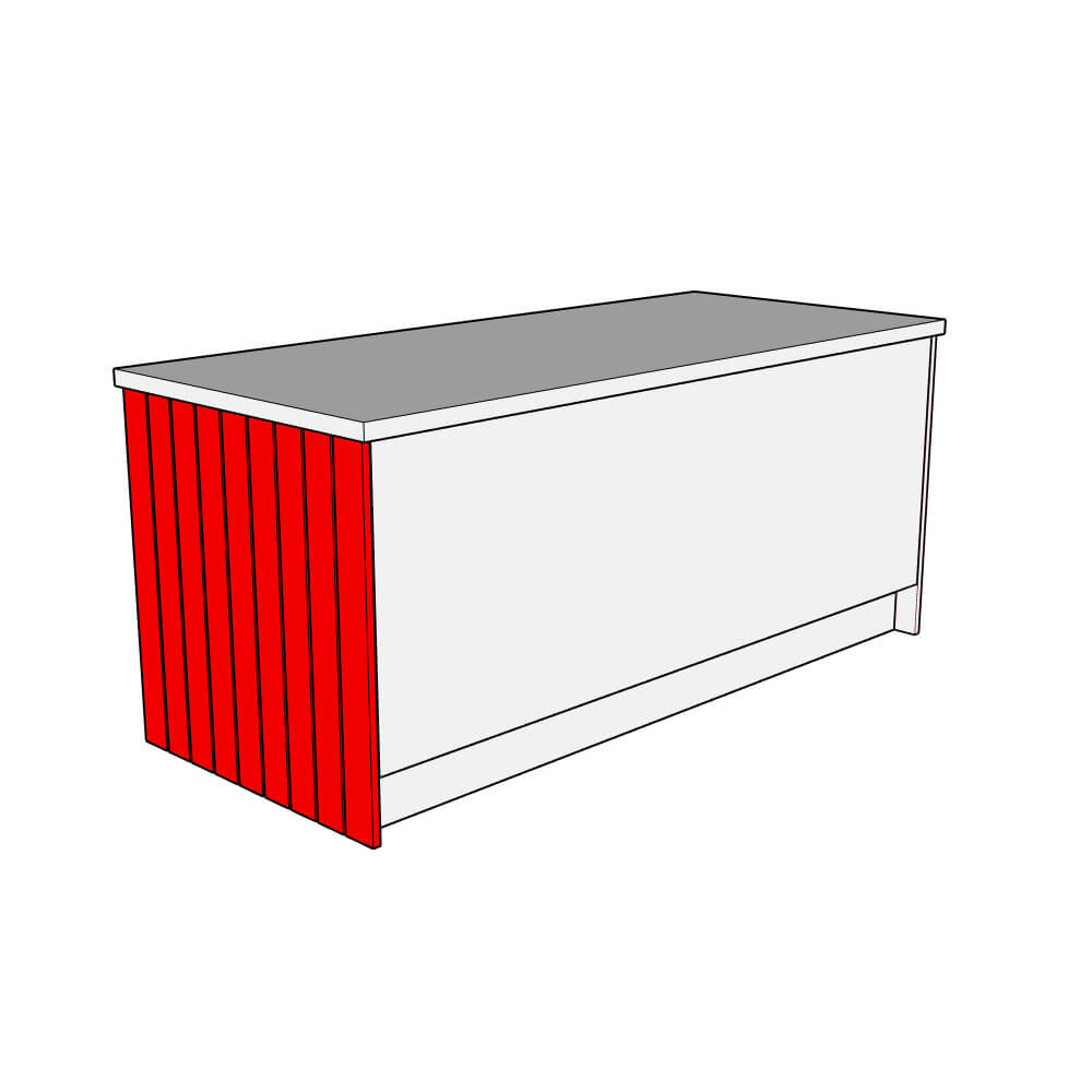 Tenby Island End Panel - T&G - 890 x 860 x 18mm