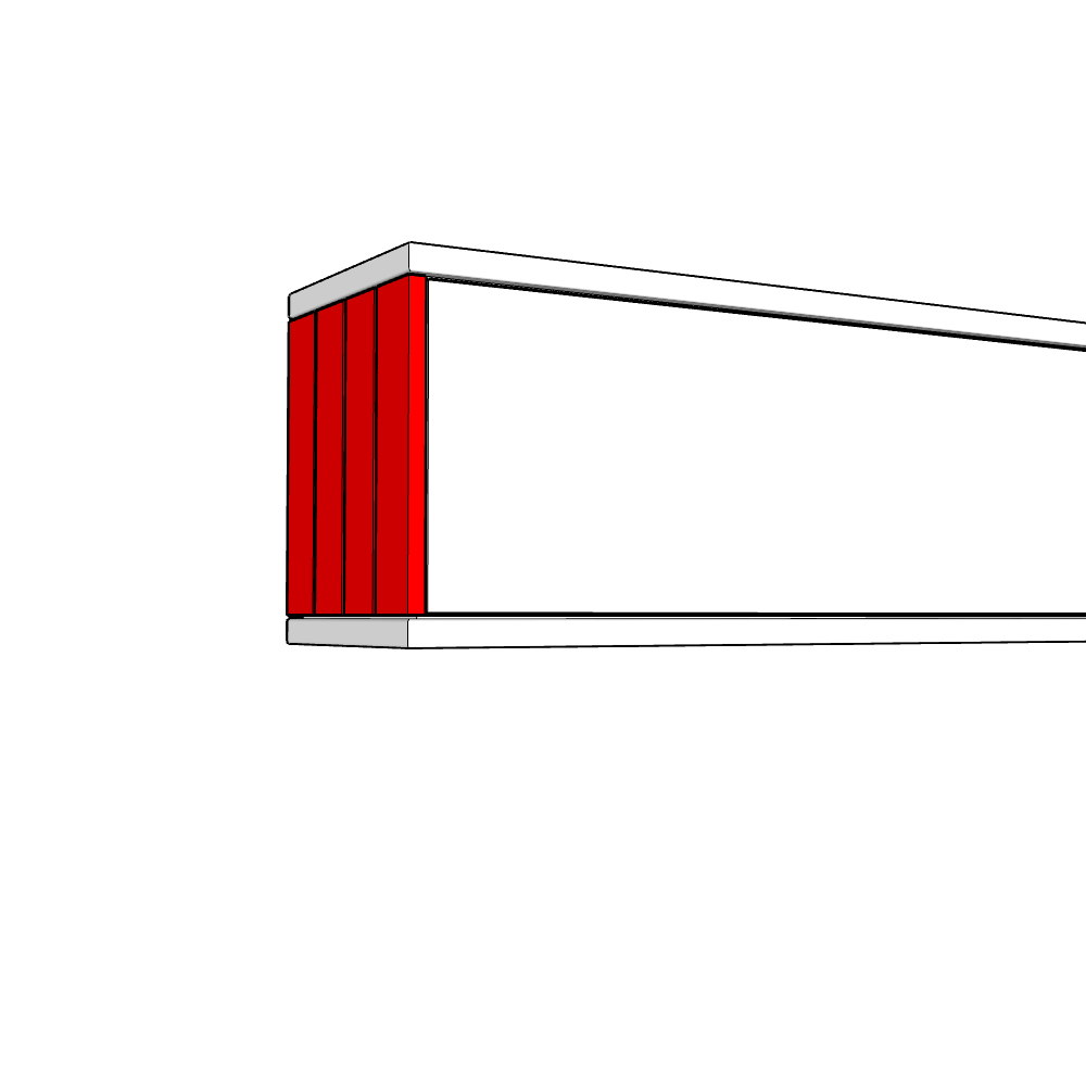 Bewdley (Premium Colours) Bridging Wall Unit End Panel - T&G - 360 Height - TYPE A