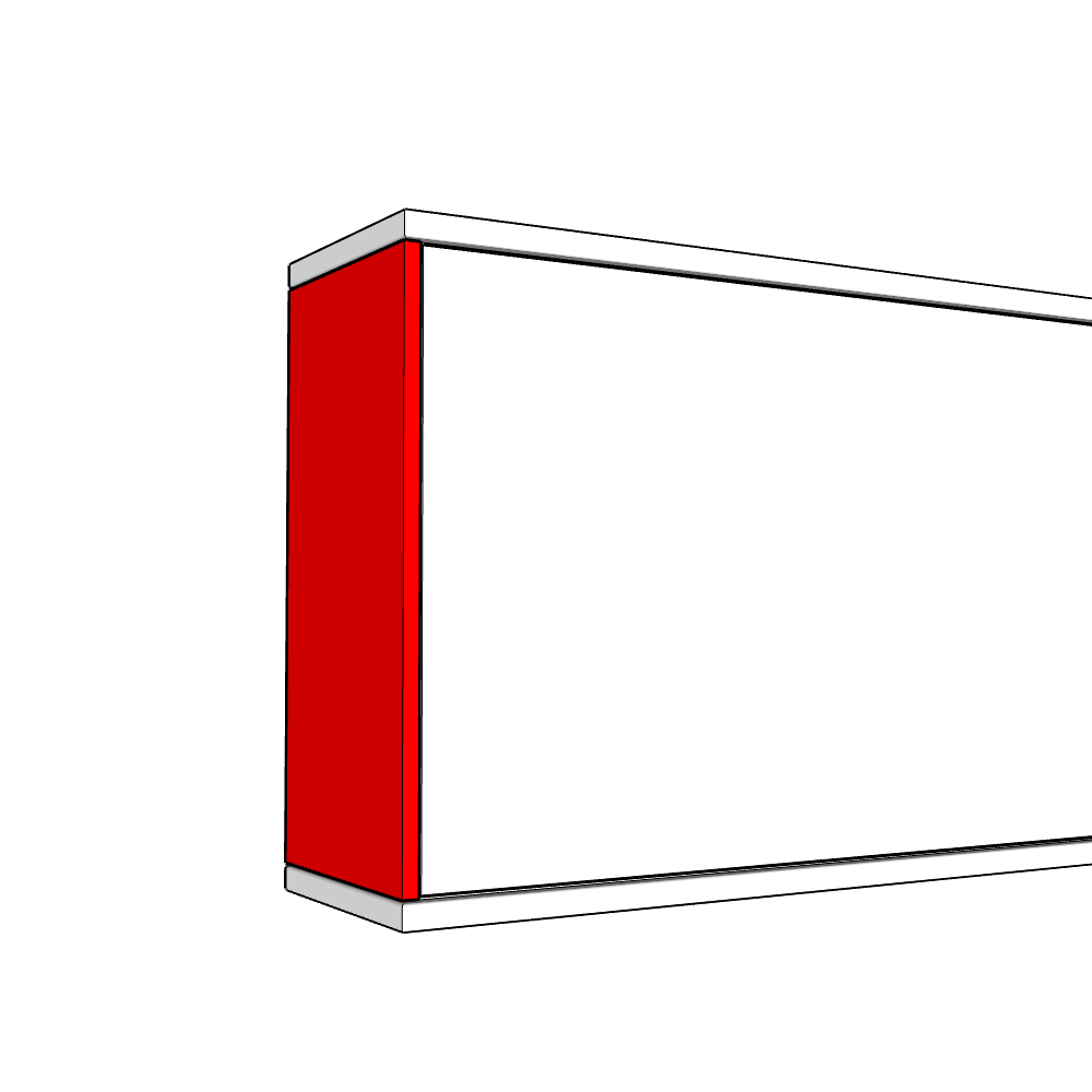 Bewdley (Premium Colours) Wall End Panel - Plain - MEDIUM - TYPE A